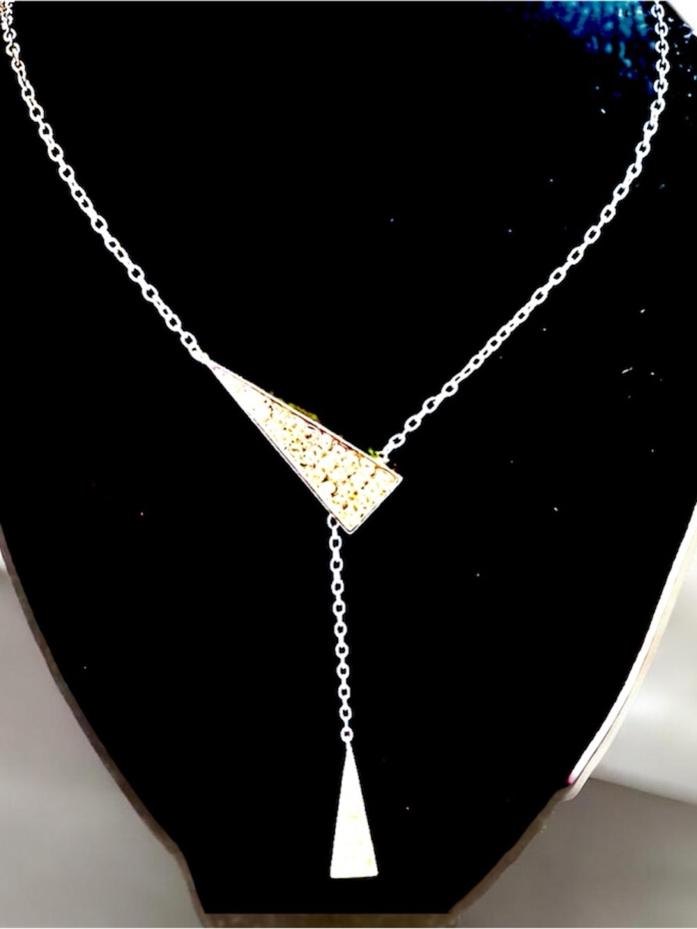 Touchstone Crystal by Swarovski Point of View Crystal Pendant Lariat Necklace
